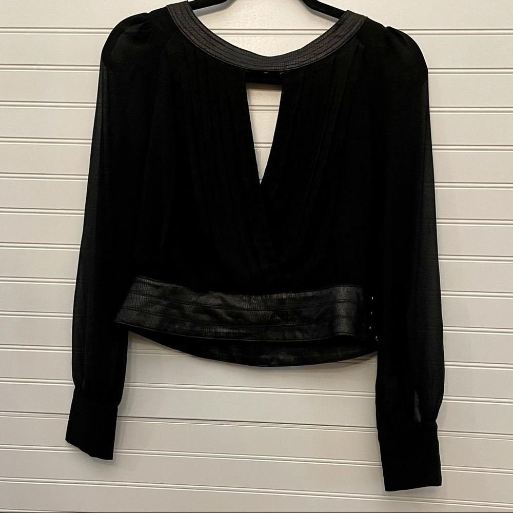 Women’s Small Top Sheer Sleeves